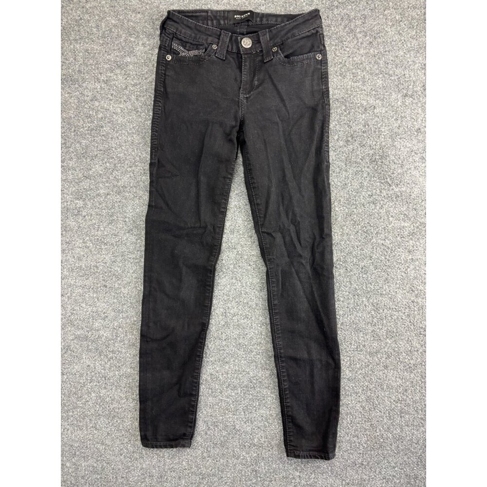 Big Star Alex Skinny Jeans Women's 25 Black Denim Western‎ Low Rise